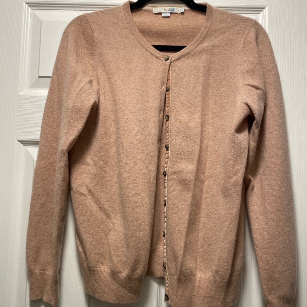 Boden Tan Cashmere Cardigan